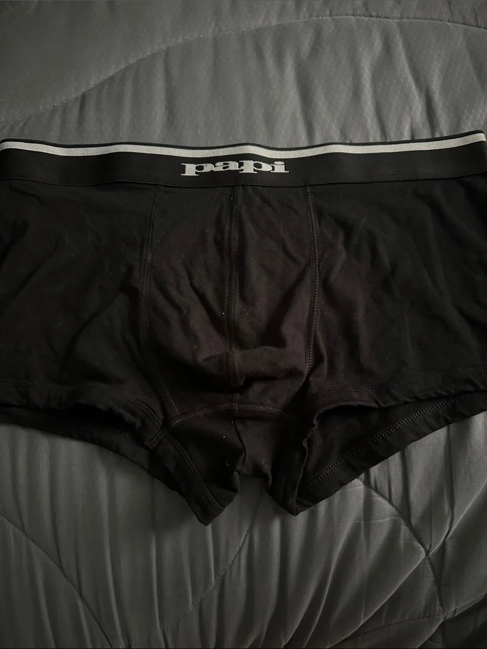 papi Men’s Cotton Boxer Briefs - Black & Light Gray
